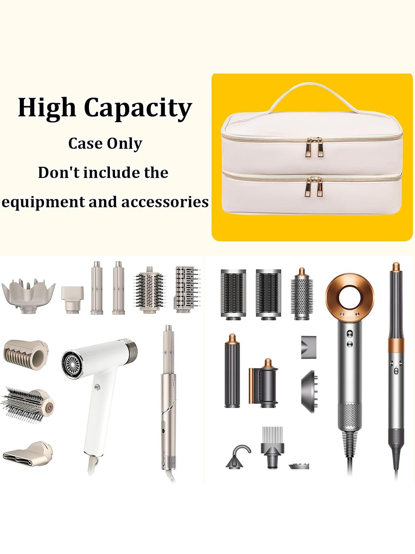 Portable Travel Case for Hair Dryer, Durable Hair Diffuser & Styling Tools, Fashionable Double Layer Storage Space for Hair Accessories, Ideal Organizer for Revlon Styler