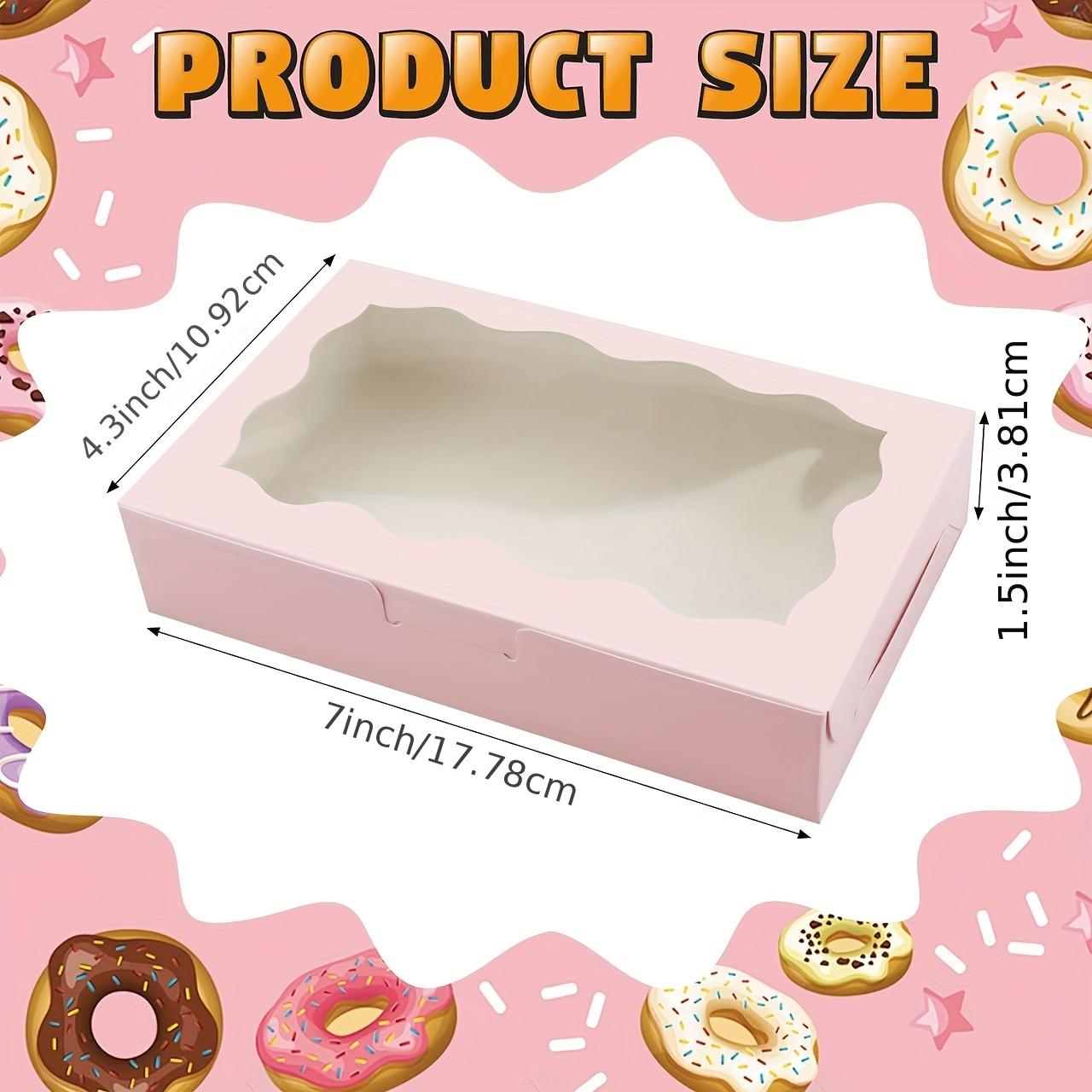 For Weddings, Christmas & Birthdays, Gift Packing Solution, 50 Pink Gift Boxes with Clear Window, Kraft Paper Candy & Cake Boxes, Effortlessly Handle Gift Packing, Gift Packing Supplies