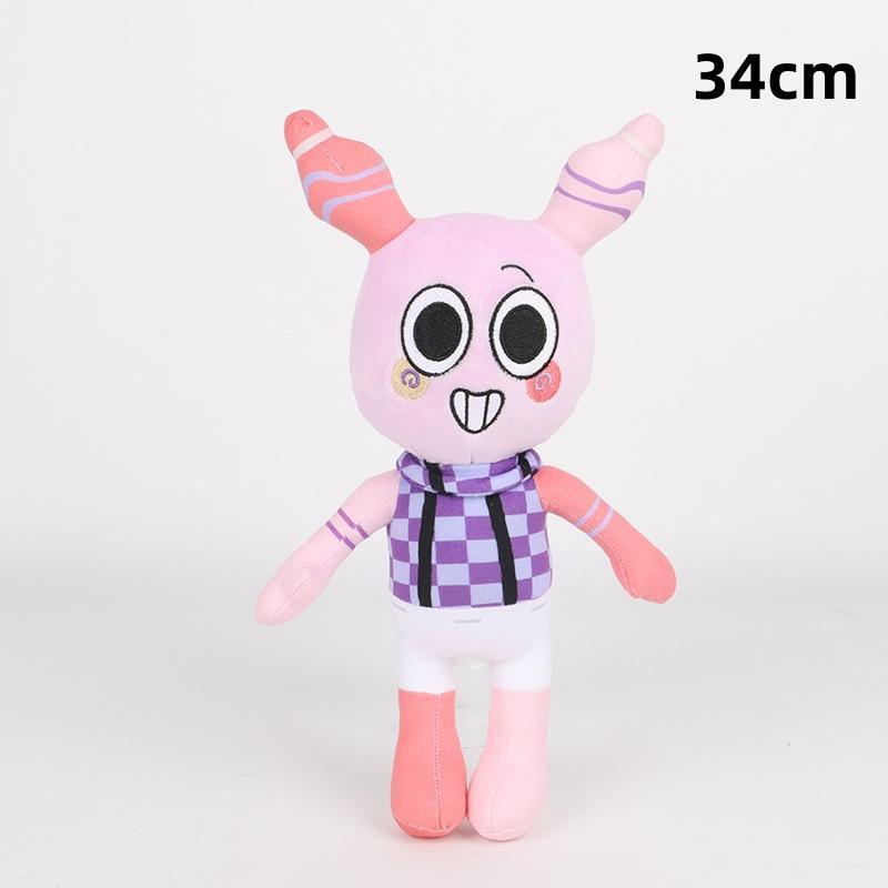 Dandy's World Game Role Pebble Dog Plush Toy Kawaii Cartoon Star-Time Pebble Pretty Present Coal Stuffed Pillow Toy Kids Gifts