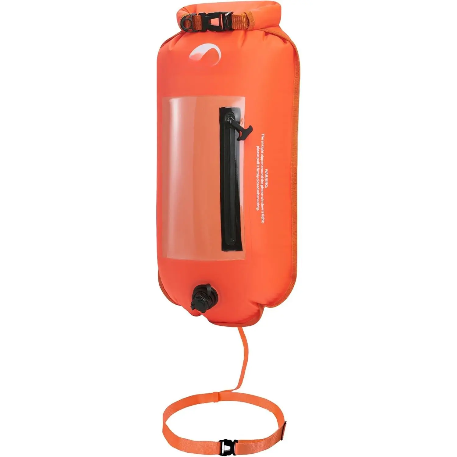 18L  Dry bags-Roll Top  Swimming Buoy with  Phone Compartment, Outdoor Bags Keep Gear Dry for Hiking, Kayaking, Camping, Swimming, Boating(Orange)