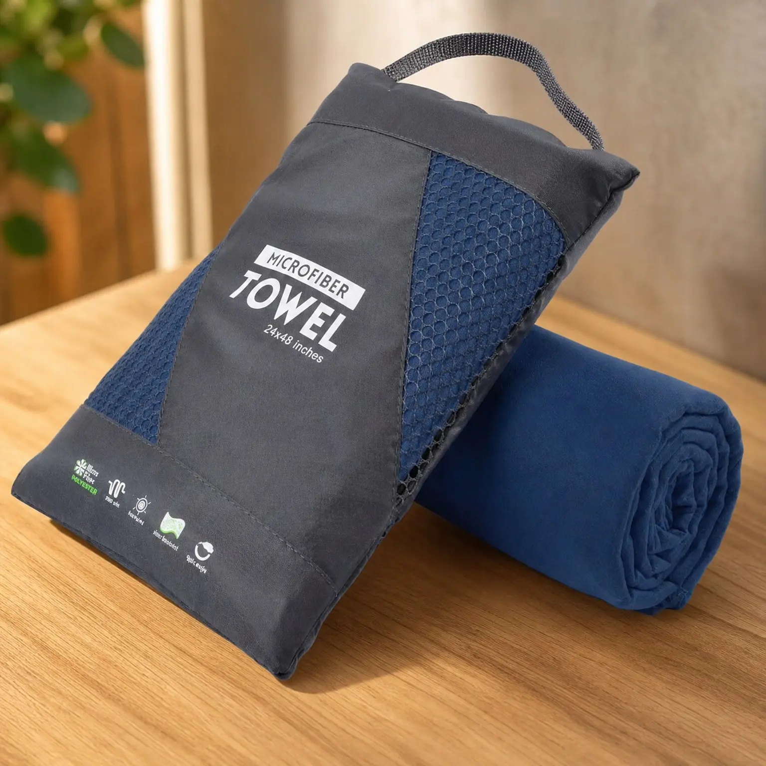 Microfiber Towel Quick Dry - Lightweight, Super Absorbent, Fast Drying for Camping, Travel, Gym, Beach, Hiking, Swimming, Backpacking, BathGift