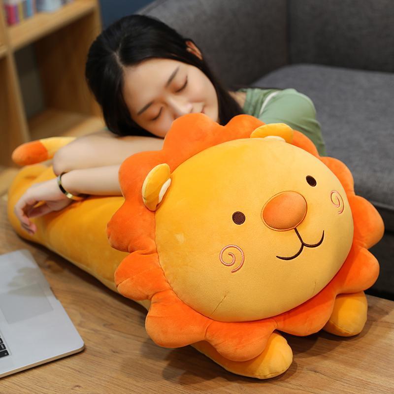 1pc 35/50cm Lovely Smile Lion Plush Toys Cartoon Sunshine Lion King Pillow Stuffed Soft Animal Cushion for Children Girls Gifts