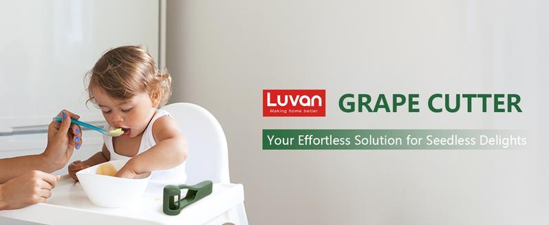 Safe Toddler Grape Cutter for Ages 1-3, Stainless Steel Fruit Slicer for Grapes, Cherry Tomatoes & Blueberries, Lightweight Baby Food Prep Tool for Salads & Snacks