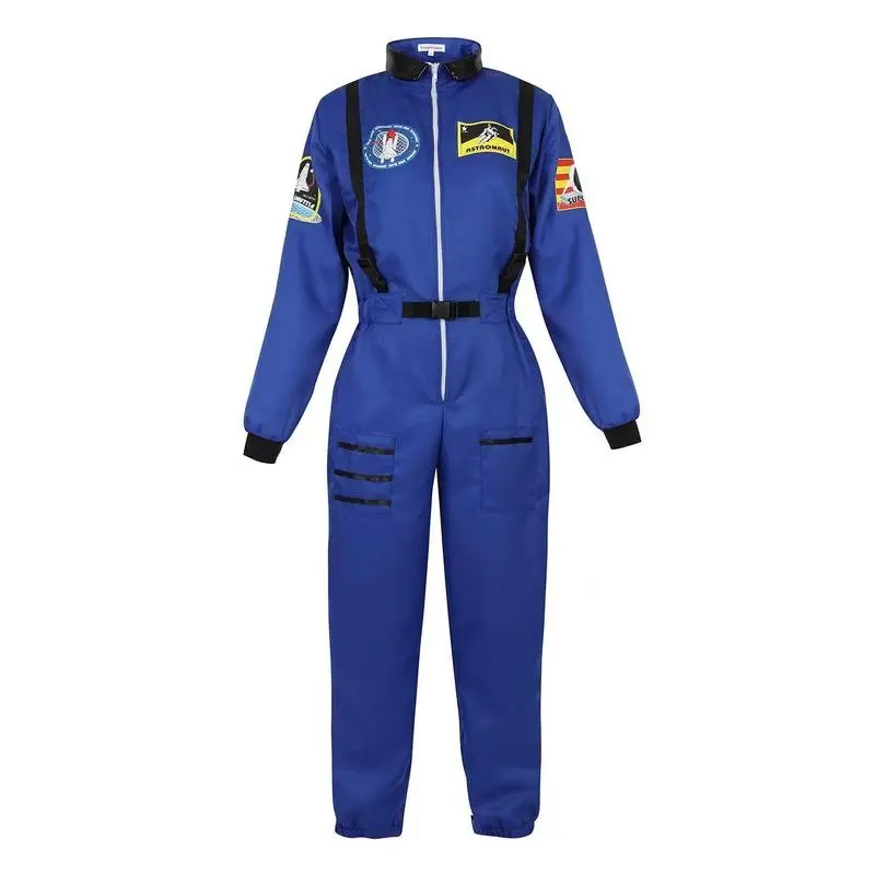 Astronaut Costume Adult Space Suit Coveralls Explorer Astronaut Jumpsuit Cosplay Dress up 6532/6398A-Z1