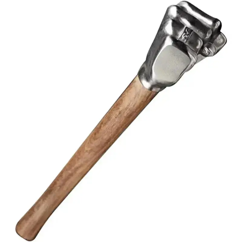 Stainless Steel Fist Hammer with Wooden Handle - Unique Gifts for Man, DIY Tools, Funny Dad Gift, Man Cave Home Decor Novelty Hardware Gadget, Father's Day Gifts, Mens Gifts