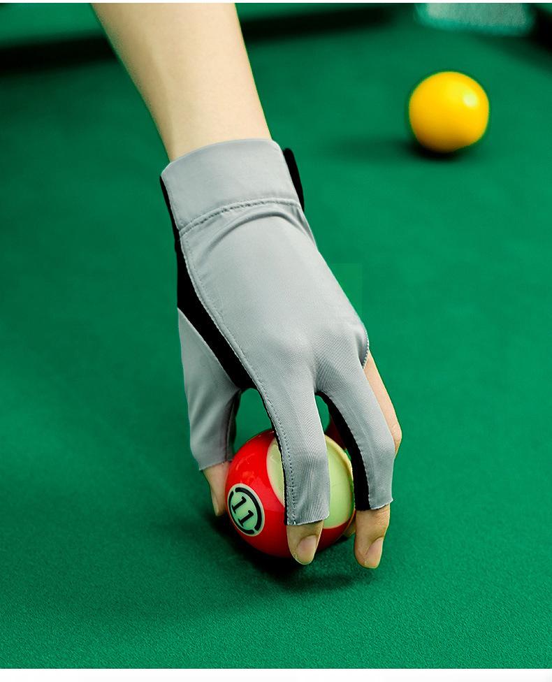 Professional billiard gloves, lightweight and breathable, three-finger open-finger gloves, snooker table ball non-slip gloves, single piece
