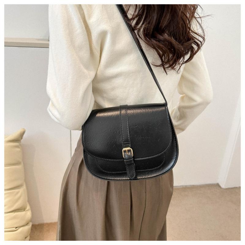Today's Popular Bags, Simple Crossbody Bag, Casual Shoulder Underarm Saddle Bag