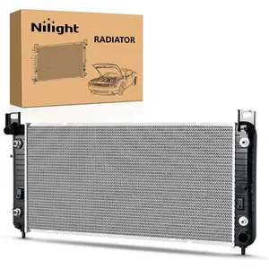 Nilight 34-Inch 101% Leak Tested 1x New Complete Radiator - Increases Boiling Point, for Chevy Silverado 1500 (1999-2013), Suburban, Tahoe, GMC Sierra 1500, Yukon XL, Cadillac Escalade - Automatic Transmission