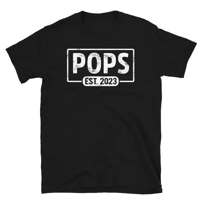 Custom Name Est Shirt, Pops Est 2023 Shirt, Promoted To Pops, New Pops Gift, New Grandpa Gifts, Fathers Day Gift, Gift For Him