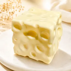 Giant Cheese Squishy Stress Relief Toy, Non Rebound Soft Sensory Squishies Pudding Squeeze Fidget Toy, Asmr Satisfying Slow Rising Decompression Hand Therapy Toy, Squishy Cheese Block