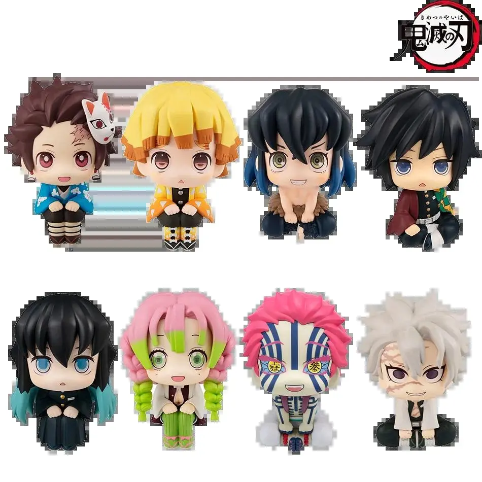 8Pcs/Set Demon Slayer Kamado Tanjirou Nezuko Agatsuma Zenitsu Action Figure Cute Anime Model PVC Statue Collectible Toys Gifts