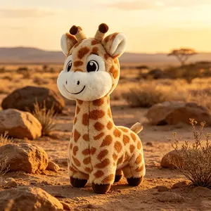 28Cm/11In Cute Giraffe Plush Toy Ultra Soft Stuffed Animal Doll for All Ages Playhouse Game Pal Companion Adorable Gift for Family And Friends As Christmas Day And Easter Heartwarming Room Decor Festive Party Occasions