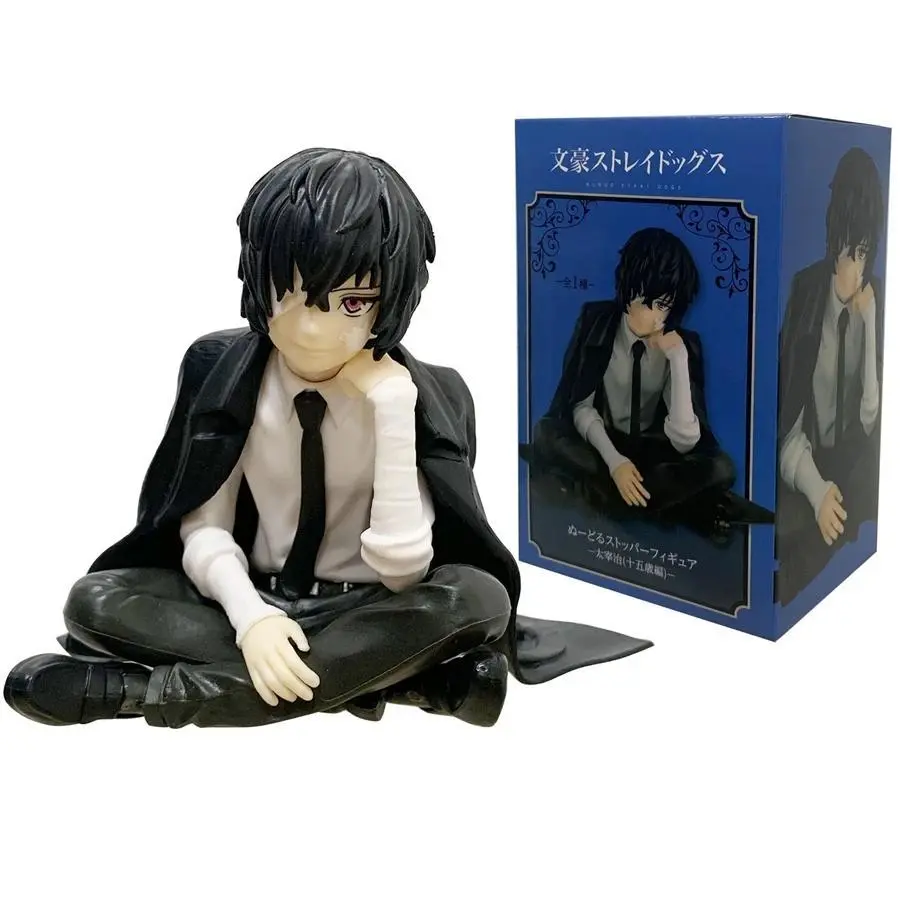 8cm High-Grade Plastic Bungo Stray Dogs Noodle Stopper Figurines - Dazai Osamu, Nakahara Chuya Anime Action Figures, Moisture-Proof Collection Model Toys for Anime Collectors