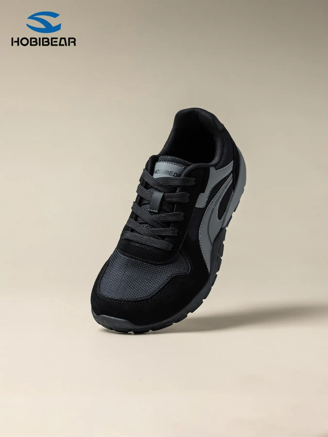 HOBIBEAR Wide Toe German Trainers, Textile & Synthetic Leather Upper, Breathable Unisex Casual Sneakers with Rubber Soles for All Seasons