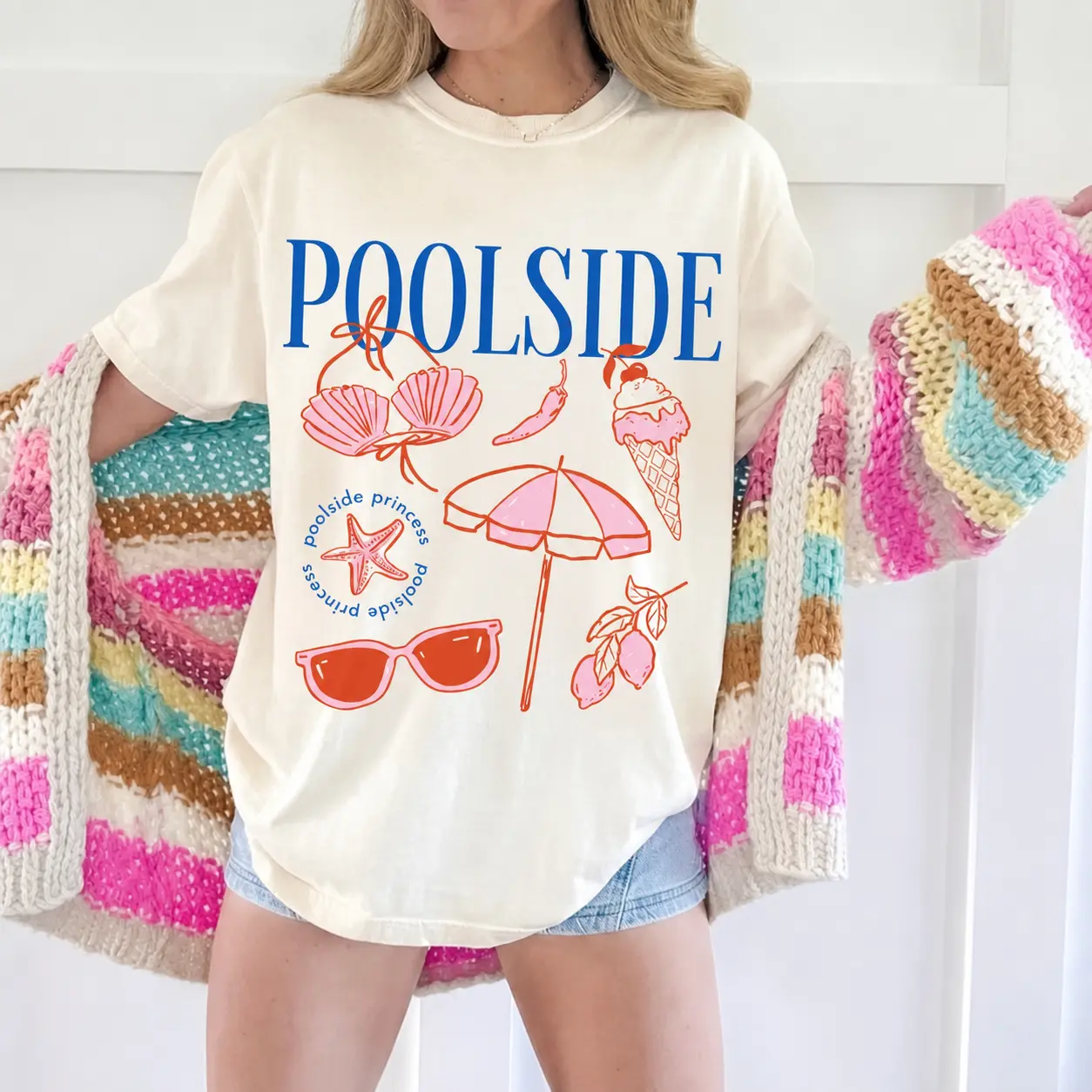Poolside Princess Shirt, Retro Summer Shirt, Preppy Beach Shirt Trendy Summer Tee, Vacation Tshirt, Travel Shirt, Beachy Summer Graphic Tee