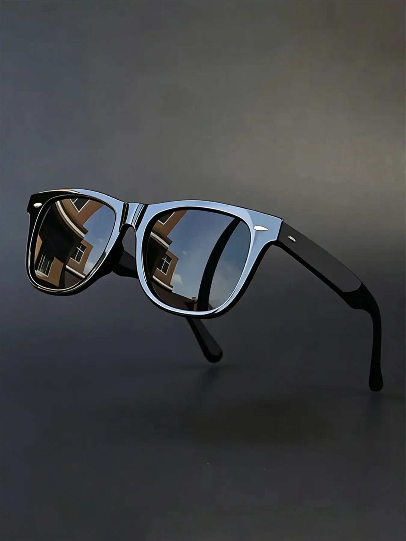 Retro Square Unisex Glasses, Anti-Glare Lightweight Durable Plastic Eyewear for Driving and Vacation, Stylish Sunglasses, Trendy Shades, Trendy Square Sunglasses