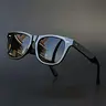 Retro Square Unisex Glasses, Anti-Glare Lightweight Durable Plastic Eyewear for Driving and Vacation, Summer Trendy Sunglasses, Stylish Sunglasses, Trendy Shades, Trendy Square Sunglasses