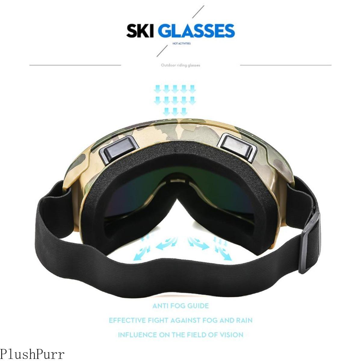 Large Frame Ski Goggles with Colorful Lens Anti-Collision Anti-Glare Lens Outdoor Sport Snow Snowboard for Snowboarding Skiing