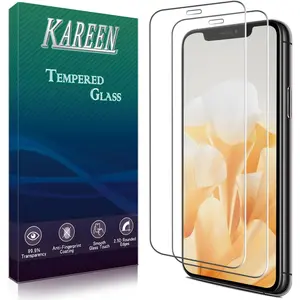 2 Pack Screen Protector for iPhone 11, iPhone XR 6.1-Inch Tempered Glass Film, 9H Hardness, Anti Scratch, Bubble Free, Case Friendly, Easy to Install
