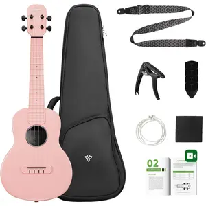 23" Carbon Fiber Concert Ukulele -, Ultra-Lightweight (1.25 lbs),Beginner-Friendly Ukulele For , Ideal For Professionals & Outdoor Adventures, Easy to Maintain ()