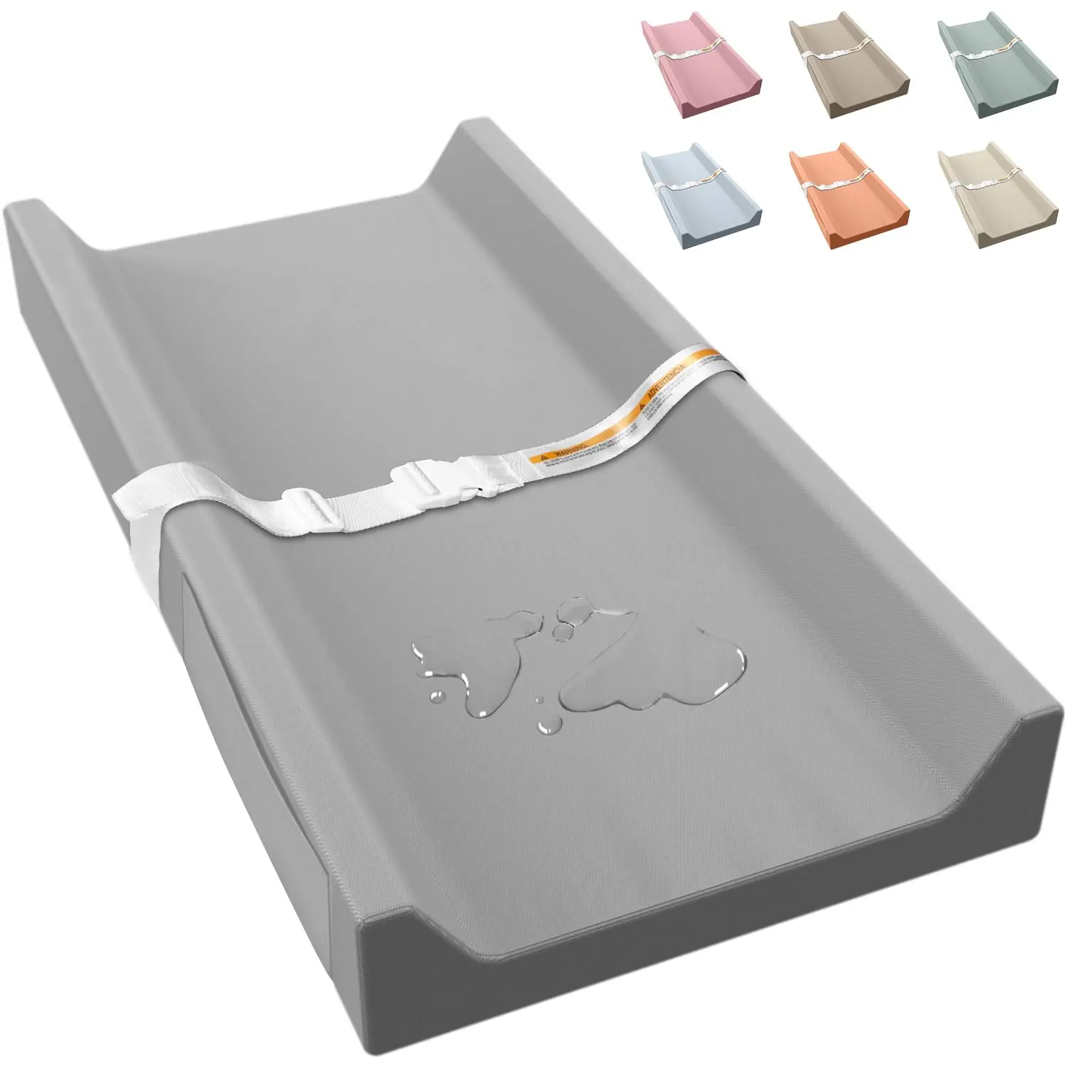 Vegan Leather Baby Changing Pad, Waterproof & Wipeable Soft Diaper Changing Mat 32" x 16.6" Comtable Infant Changing Station  Dresser & Table