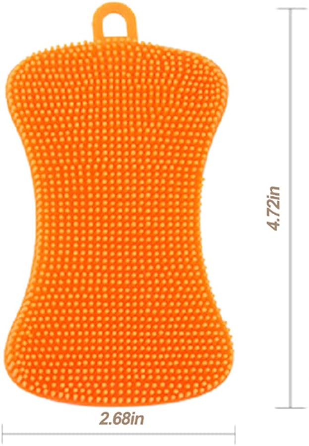 3PCS Silicone Dish Sponges, Super Food-Grade Silicone Sponges, Multi-Purpose and Efficient Sponge Kitchen Gadgets, Especial Delicate Kitchen Sponge Brush