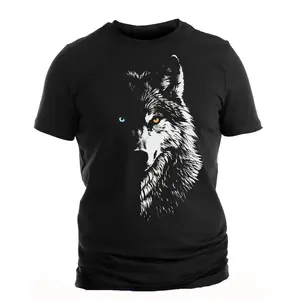 [1]Wolf Fashion Print Graphic T-Shirt 3D Wolf Design Casual Streetwear Tee[good graphic tees] Viral Wolf Graphic Tee Retro Y2K Animal Art Shirt Wildlife Aesthetic Casual Streetwear Unisex Top Trendy Gift Idea Everyday Wear