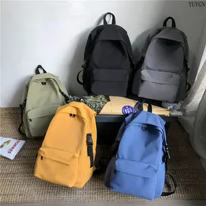 2026 Solid Color Classic Backpack for School Work, Lightweight Water Resistant Daypack with Multiple Pockets, Casual Adjustable Strap Rucksack for Teens Adults Travel Commute Outdoor