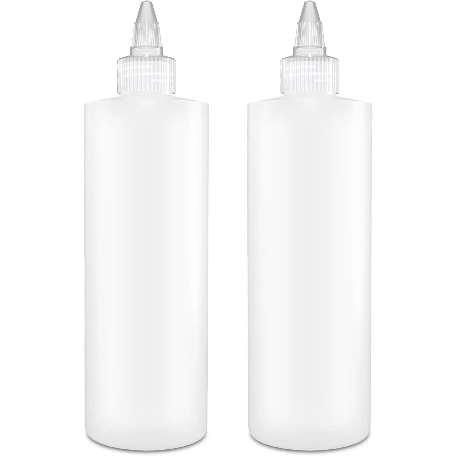 Condiment Squeeze Bottles, 12 OZ Empty  Bottles, Clear Twist Top Cap, Leak Proof -  for Ketchup, Mustard, Syrup, Sauces, Dressing, Oil, Arts & Crafts,  Plastic - 2 PACK