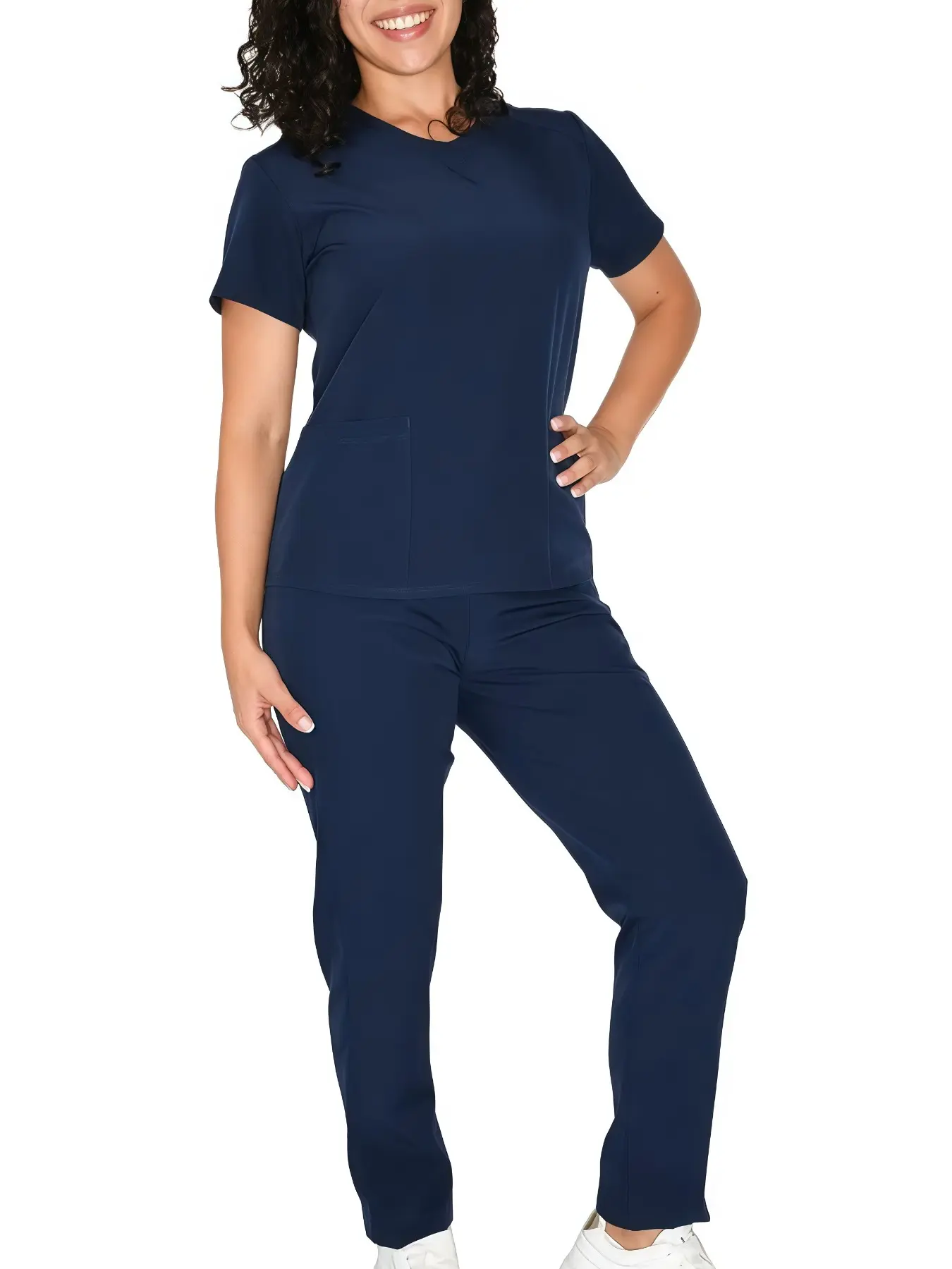 1 Set Women's Solid Color Scrub Set,Short Sleeve with Pockets, Micro Elastic Fabric, Drawstring Pants Uniform for Women, Loungewear, ork Scrubs, Relaxed Fit, Casual Workwear, Breathable Material, Healthcare Apparel, Casual Wear for All Seasons