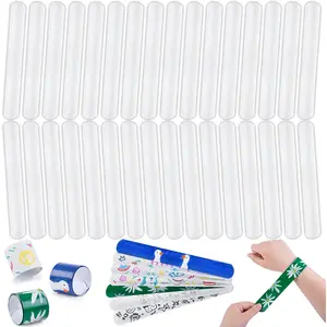 White Slap Bracelets Bulk, 72PCS DIY Snap Wristband for Kids Party Favors Treat Bags Gifts Goodie Bag Basket Stuffersfidget toys