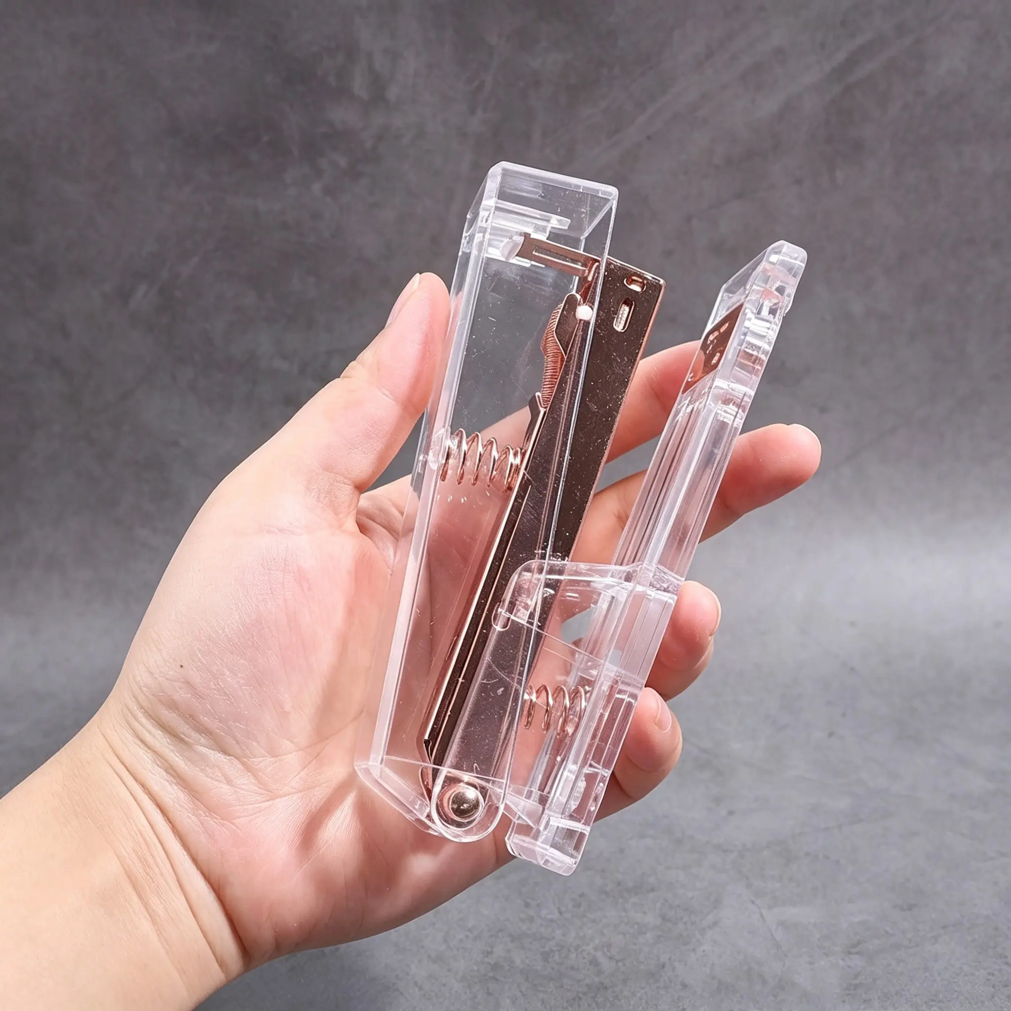 Transparent Cover Stapler, Convenient Office Supplies, Energy-Saving Stapler, Easy-To-Carry, Metal Core, High-Value Binding Machine