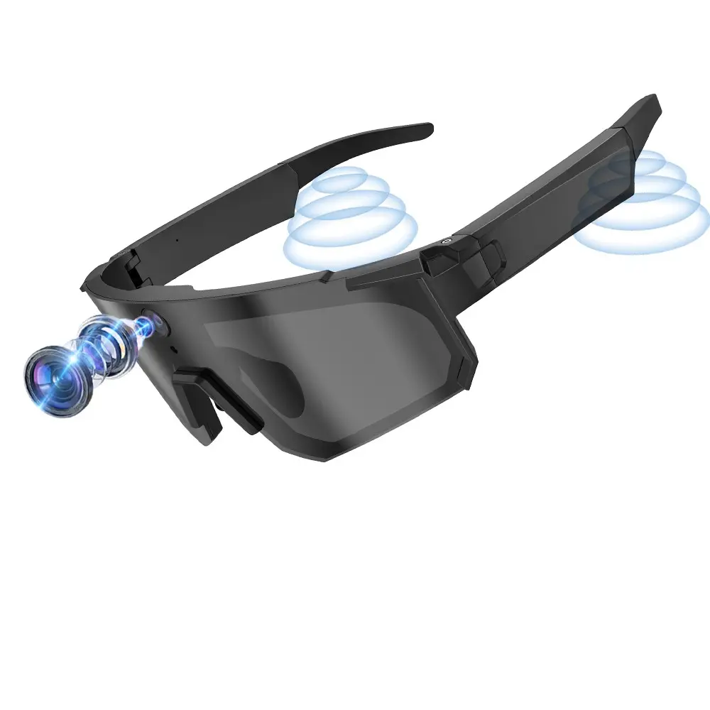 Bluetooth Sport Audio Multifunctional Smart Glasses for Hiking,8MP Camera, 360°Surround Sound Audio ,One Click Recording,First Person Video Shooting, AI Voice Assistant, AI Real Time Translation,290Mah Battery,Bluetooth Call, Music Playback