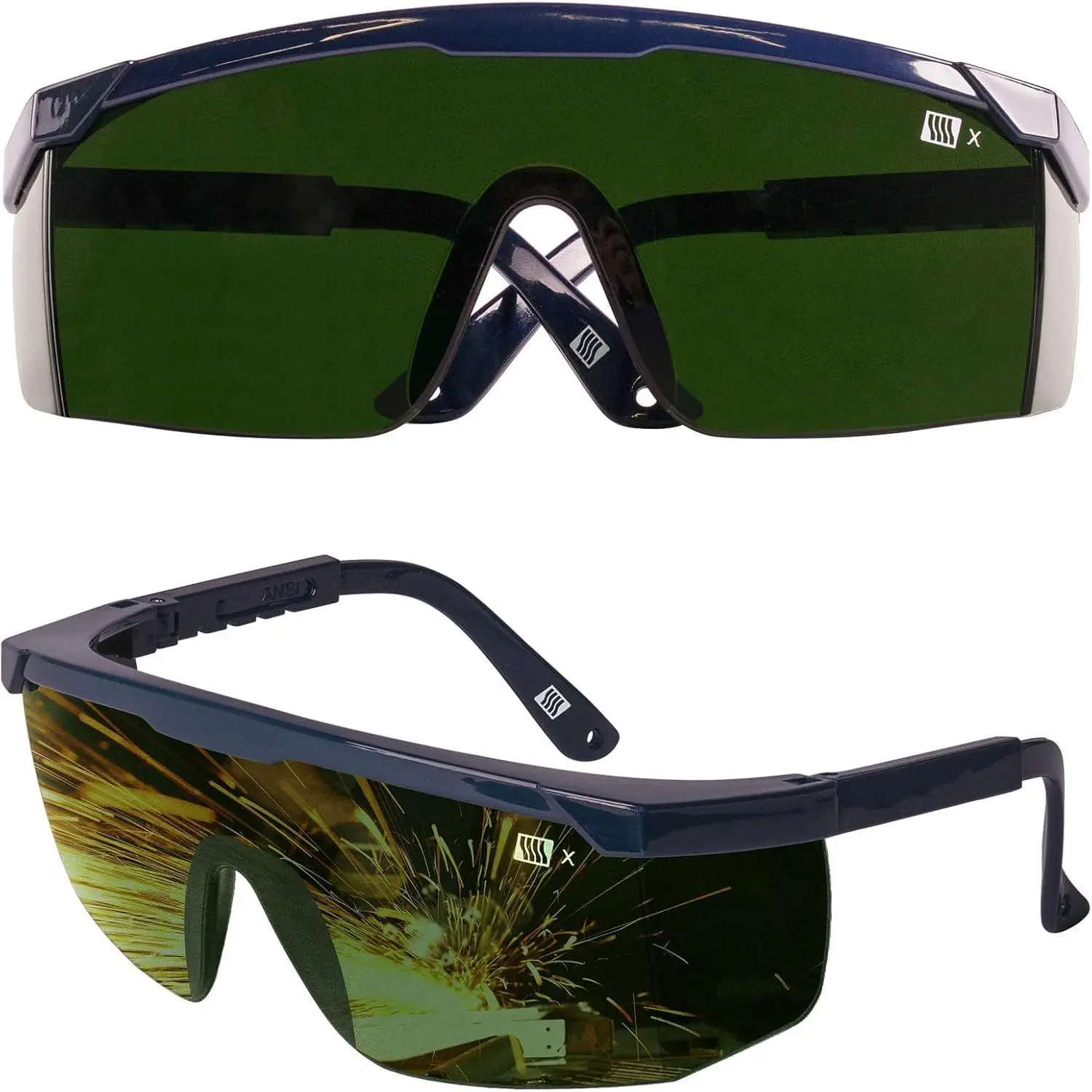Welding Safety Glasses,IR Filter Shade 5.0 Lens,Anti-Scratch & Anti-Impact,ANSI Z87.1 Double-sided Antifog,Wrap-Around Protective Safety Goggles,UV, One Size, Polycarbonate