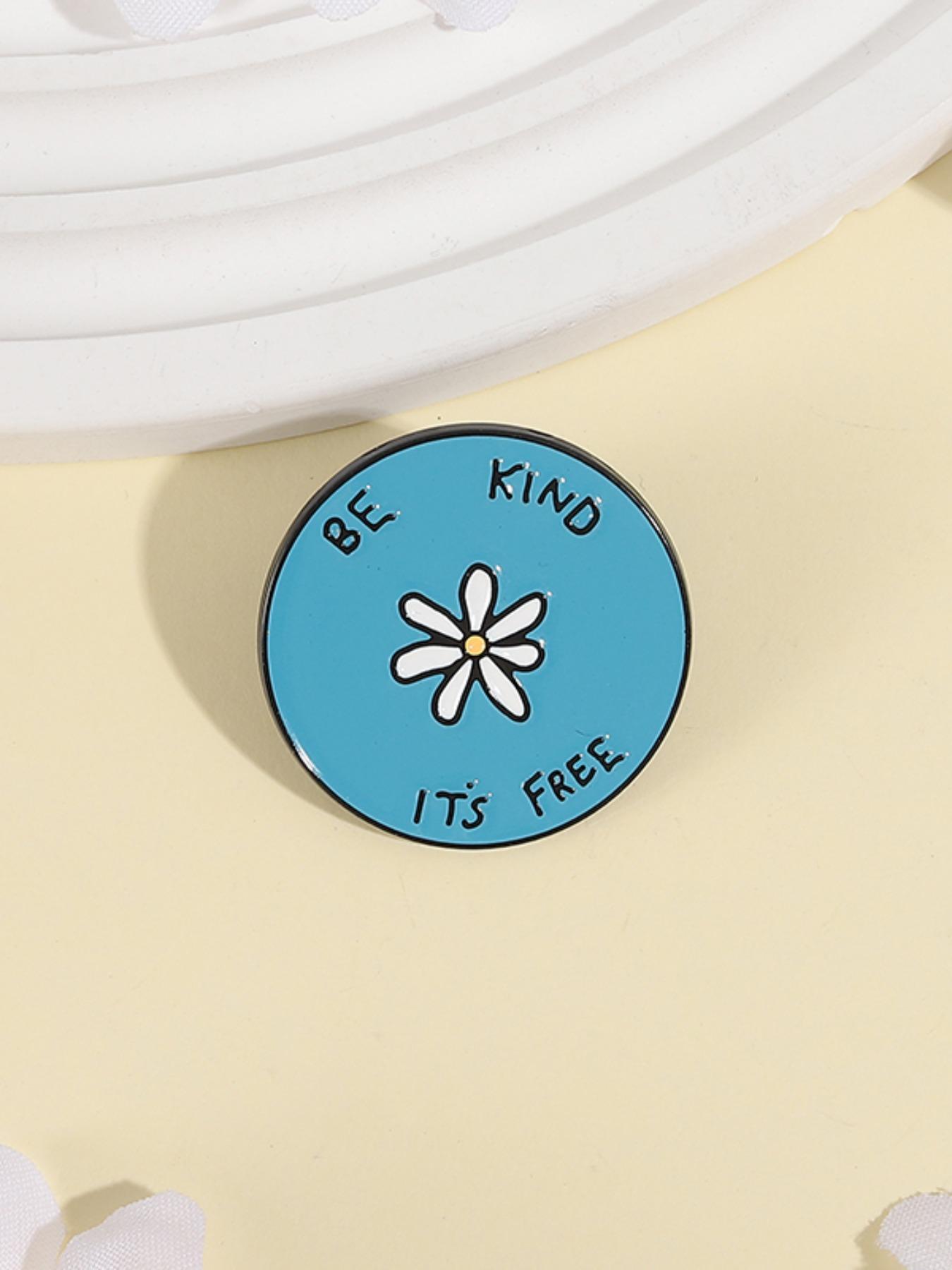 Daisy Flower Design Brooch, Cute Round Enamel Pin, Fashion Accessories for Women & Men, Trendy All-match & Exquisite Brooch for Birthday Gift, Floral Pins, Lapel Pin