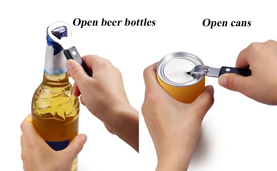 Canned food punch-hole opener, manual stainless steel can opener, 1-piece pack
