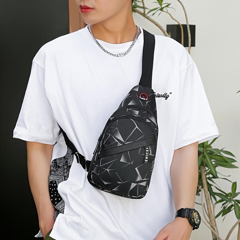 Double-layer zipper large-capacity single-shoulder bag - fashionable crossbody bag - lightweight outdoor sports crossbody bag - casual couple backpack