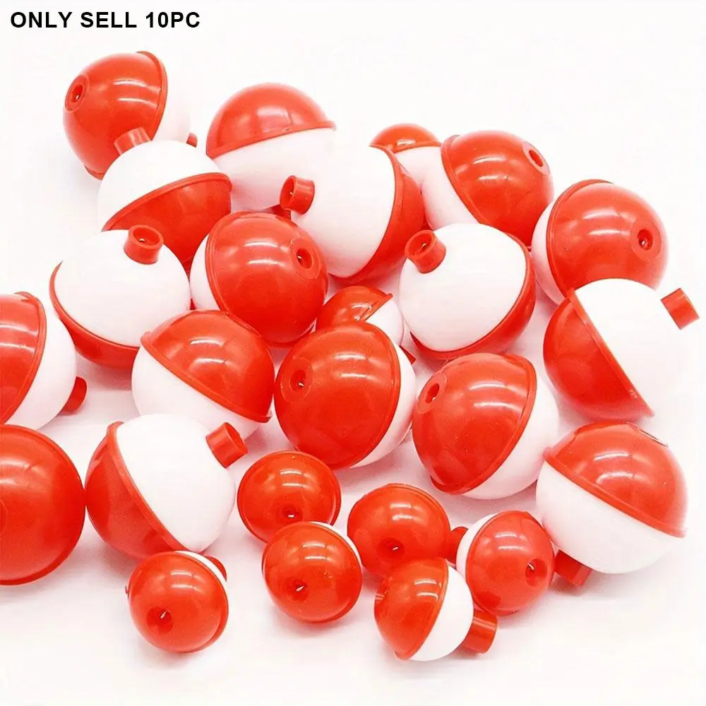 Mixed Size Fishing Floating Balls, 10pcs Hard Plastic Fishing Floating Ball Set, Button Type Round Floating Signs, Outdoor Fishing Accessories, Fishing Gear, Fishing Tackle, Fishing Equipment, Fishing Stuff