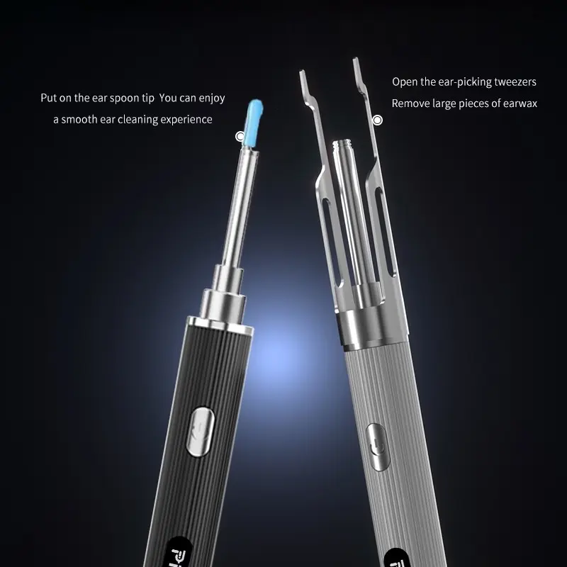 Visible Ear Cleaning Spoon with Safety Strap Camera, Family-Use Device, Secure and Convenient Design, Ideal for Daily Use