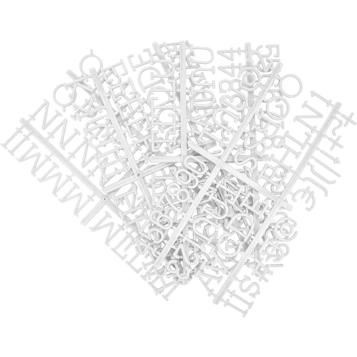 1 Inch Letters for Felt Letter Board, 188 count, Refill Kit, White | Plastic characters, numbers, symbols, as a  set for changeable message boards, announcement signs, classroom decor