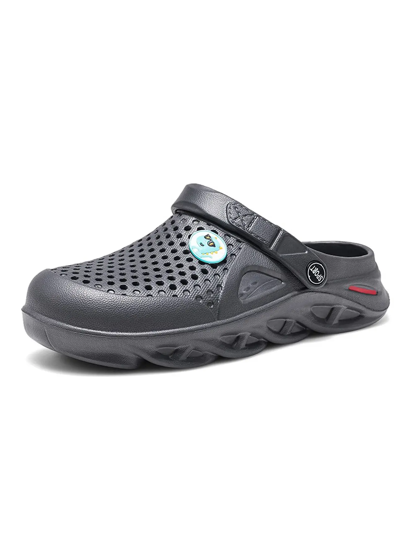 Men's Sandal Beach Shoes, Casual Thick Sole Summer Slippers, Breathable Outdoor Sports Shoes, Large Size Wooden Clog Sandals, Footwear Sandal