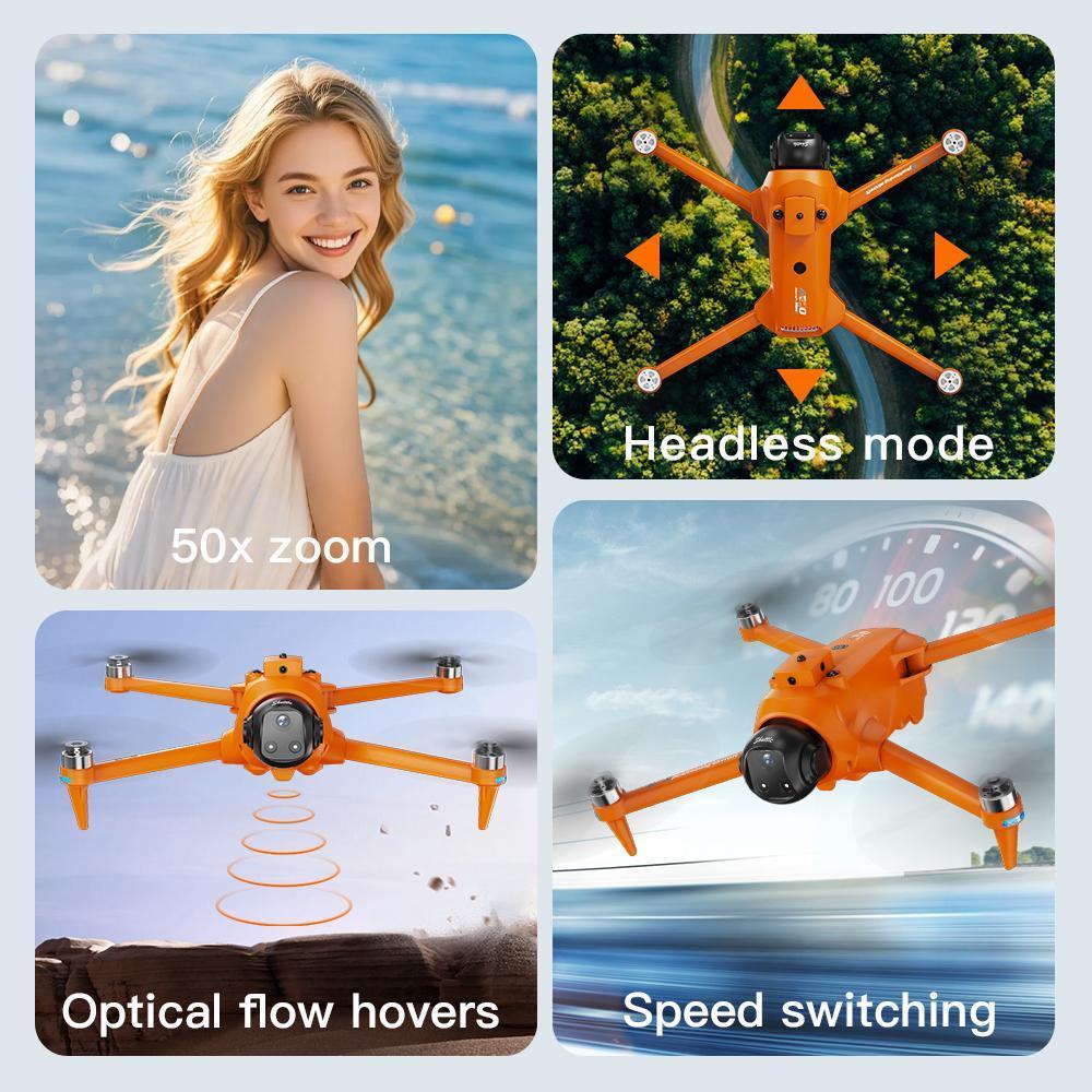 2026 4.5” Screen GPS Drone, Dual Optical Flow Camera, 40-Minute Flight with 3 Batteries, 360° Obstacle Avoidance, Brushless FPV Drone
