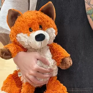 Adorable Red Fox Plush Toy Orange Animal with White Fur Sofa Car Decoration Perfect Gift for Youngsters & Girlfriend on Birthdays or Christmas, Best for Christmas Gift
