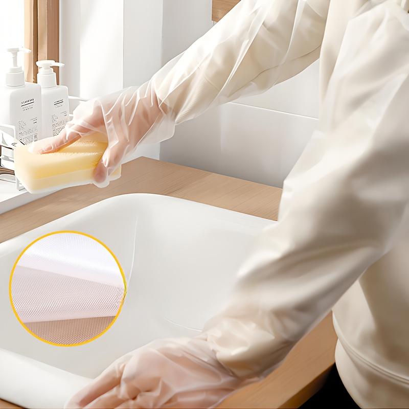 20-Pack Extra Long Cleaning Gloves: Waterproof & Non-Slip Disposable Sleeves for Dishwashing, Laundry & Deep Cleaning |   Latex-Free & Alcohol-Free