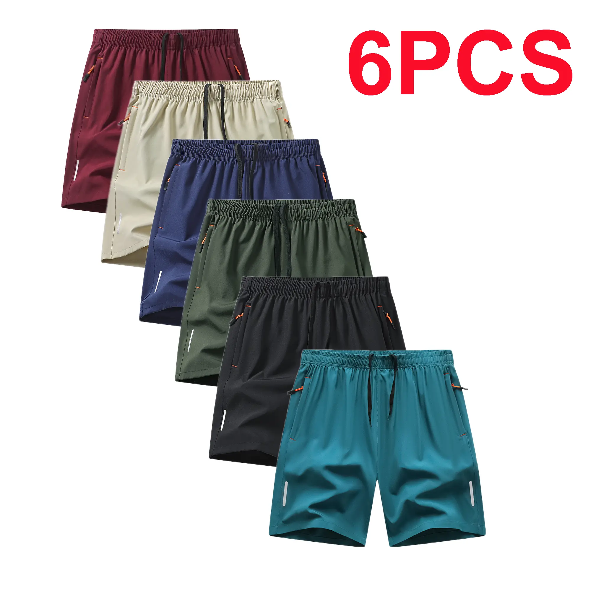 Red + Khaki + Dark Blue + Green + Black + Light Bl