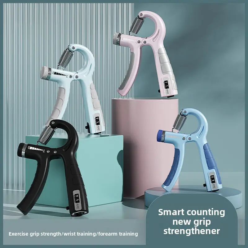 R-type rubber grip strengthener with counter 5-60kg - fitness training equipment