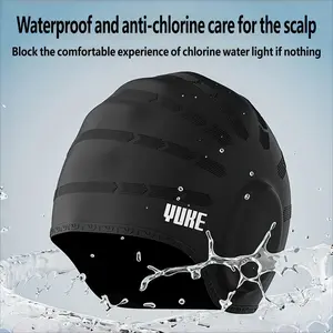 Swim Cap for Men with Extended Head Circumference, Ear Protection Silicone Cap for Adults and Women, Non-Constricting Swimming Cap, Swimming Gear, Anti-Slip Durable Dual Ear Coverage Design