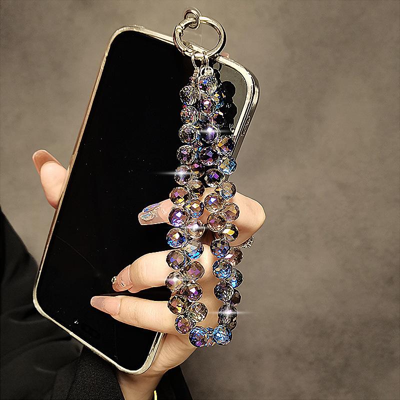 Crystal Phone Chain Phone Case Lanyard Wrist Anti-Lost Chain Keychain USB Flash Drive High-End Feel Phone Lanyard