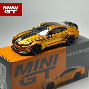 MINIGT 1:64 LB-Works FORD MUSTANG LB Gold alloy Car Model 847