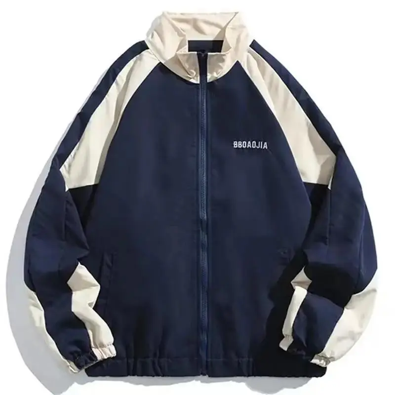 Reflective Striped Jacket 2025 Men Hip Hop Streetwear Coat Zipper Up Jacket Windbreaker Harajuku Thin Coats Sports Black Blue